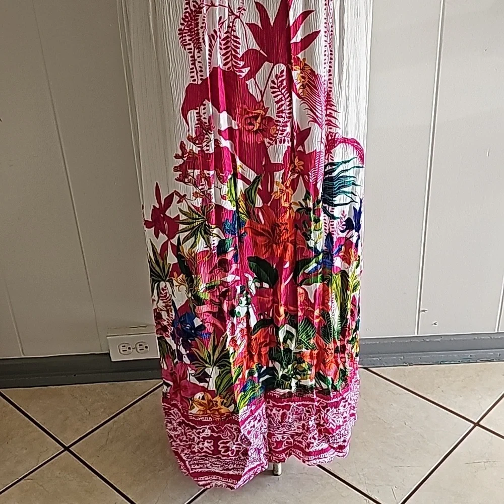 INC International Concepts Women's Floral V-Neck Maxi Dress Size Large - Picture 10 of 15